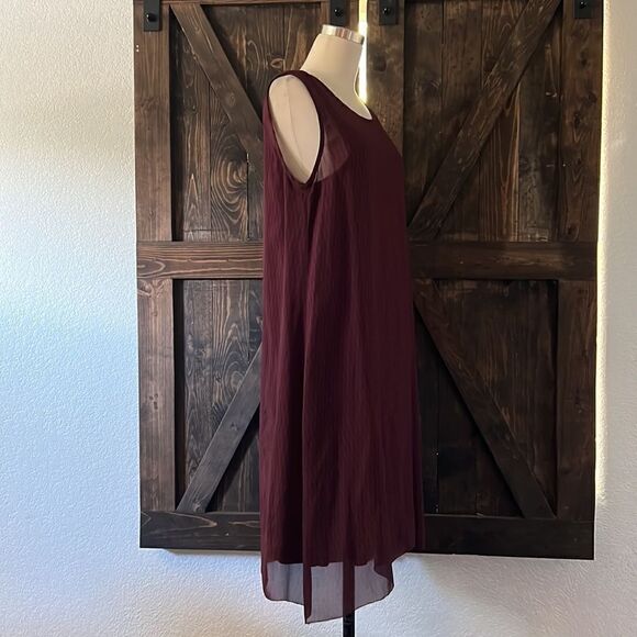 Eileen Fisher Maroon Silk Geo Print
Tank Dress Sz- PM - Picture 6 of 16